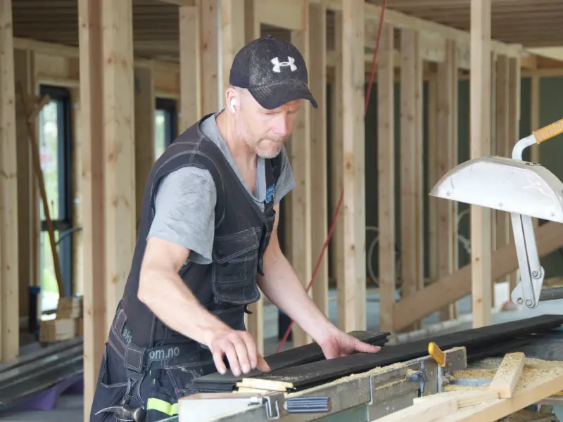 Nybygg enebolig — kledning ferdig